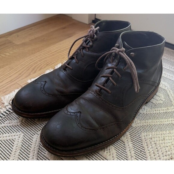 Wolverine 1000 Mile Wesley Wingtip Chukka, Leather, Black, Size 13D main image 4